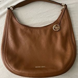 Michael Kors hobo brown leather handbag.